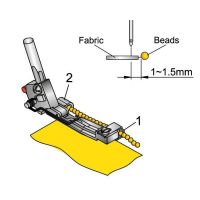 Bernette - Piciorus surfilat atasat margele si paiete (latime max 4mm)