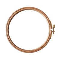 Gherghef de lemn cu surub, 7 inch/18 cm, pentru broderie, BabySnap