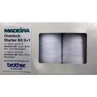 Ata de surfilat premium, 3+1 conuri Madeira Overlock Starter Kit
