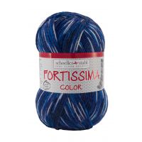 Fir textil Scholler Fortissima Sosete 4 culori 2408 pentru tricotat si crosetat, 75% lana, Marin, 433 m