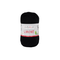 Fir textil Scholler Limone 24 pentru tricotat si crosetat, 100% bumbac, Negru, 125m