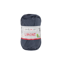 Fir textil Scholler Limone 144 pentru tricotat si crosetat, 100% bumbac, Gri Antracit, 125m