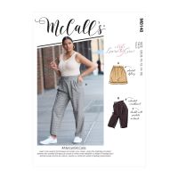 Tipar pantaloni lungi si scurti cu pense in talie M 8148