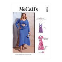 Tipar rochie evazata cu decupaje in talie si incretita la bust M 8253
