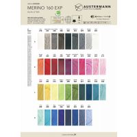 Merino 160, lana merinos 100%, 160m,  Austerman paletar de culori