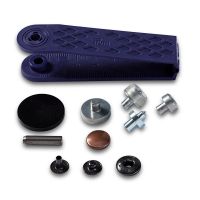 Set capse metalice, anorak pentru textile, de 12 mm, culoare cupru antic, cu aplicator, 10 perechi, Prym