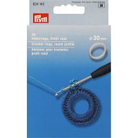 Inele pentru crosetat plate, din plastic, diametru 30 mm, 30 buc, Prym 624142