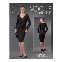 Tipar rochie cu funda in talie V 1775