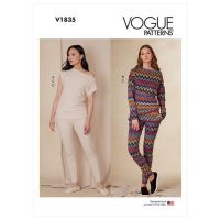 Tipar set de casa -  bluza, pantaloni, botosei  V1835