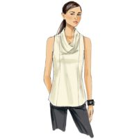 Vogue Tipar bluza cu guler cazut