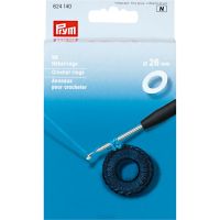 Inele pentru crosetat plate, din plastic, diametru 26 mm, 96 buc, Prym 624140